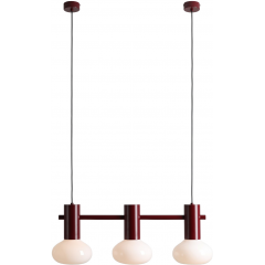 Aldex Flo III 7000E27S lampa wisząca 3x10 W czerwona