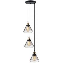 Altavola Design New York Loft LA034CO3smoky lampa wisząca 3x40 W mosiądz-przydymiona