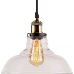 Altavola Design New York Loft LA040Pclear lampa wisząca 1x40 W mosiądz-przezroczysta