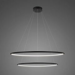 Altavola Design Ledowe Okręgi LA074P80in4kblack lampa wisząca 2x53 W czarna