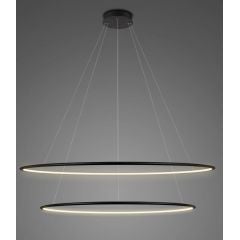 Altavola Design Ledowe Okręgi LA074P100in4kblack lampa wisząca 2x68 W czarna