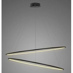 Altavola Design Ledowe Okręgi LA074P120in3kblack lampa wisząca 2x83 W czarna