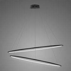 Altavola Design Ledowe Okręgi LA074P120in4kblack lampa wisząca 2x83 W czarna