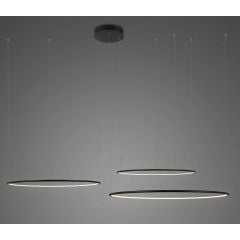 Altavola Design Ledowe Okręgi LA075CO3100in3kblack lampa wisząca 3x91 W czarna