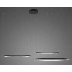 Altavola Design Ledowe Okręgi LA075CO3120in3kblack lampa wisząca 3x113 W czarna