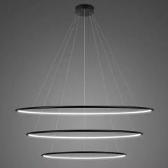 Altavola Design Ledowe Okręgi LA075P120in4kblack lampa wisząca 3x113 W czarna