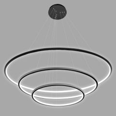 Altavola Design Ledowe Okręgi LA075P80in3kblack lampa wisząca 3x99 W czarny