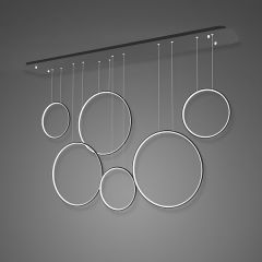 Altavola Design Ledowe Okręgi LA076P180in3kblack lampa wisząca 6x130 W czarny