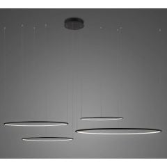 Altavola Design Ledowe Okręgi LA084CO4100in3k152Wblack lampa wisząca 4x152 W czarna