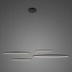 Altavola Design Ledowe Okręgi LA084CO4100in4kblack lampa wisząca 4x200 W czarna