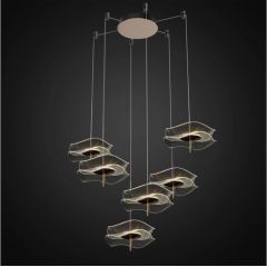 Altavola Design Mariposa LA102CO6 lampa wisząca 6x36 W przezroczysta-różowe złoto