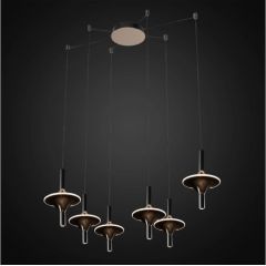 Altavola Design Spinoza LA120CO6 lampa wisząca 6x54 W przezroczysta-złota