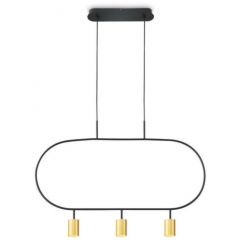 Altavola Design Luna LPL338GD lampa wisząca 3x3 W czarna-złota