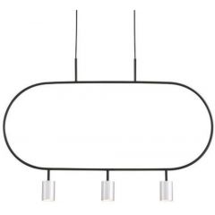 Altavola Design Luna LPL338SL lampa wisząca 3x3 W czarna-srebrna