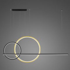 Altavola Design Linea LA087P2X60401503kblackgold lampa wisząca 3x57 W czarna-złota