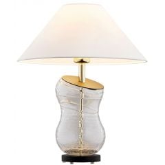 Argon Veneto 8036 lampa stołowa 1x15 W biała-przezroczysta-mosiądz