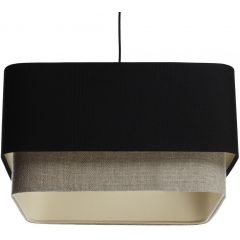 BPS Koncept Kwadro duo KWD006 lampa wisząca 1x60 W czarna-beżowa