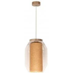 Britop Lighting Vaso Jute 179010174 lampa wisząca 1x15 W przezroczysta