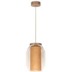 Britop Lighting Vaso Jute 179110174 lampa wisząca 1x15 W przezroczysta