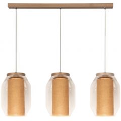 Britop Lighting Vaso Jute 179110374 lampa wisząca 3x15 W przezroczysta