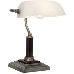 Brilliant Bankir 9267931 lampa biurkowa 1x60 W biały