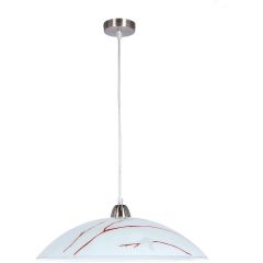 Candellux Brag 3109265 lampa wisząca 1x40 W biała-srebrna-brązowa