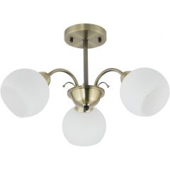 Candellux Nestor 3334939 lampa podsufitowa 3x40 W biała-patyna