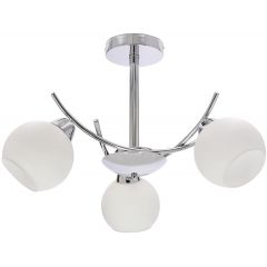 Candellux Amos 3334991 lampa podsufitowa 3x40 W biała-chrom