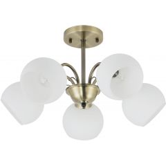 Candellux Nestor 3534960 lampa podsufitowa 5x40 W biała-patyna