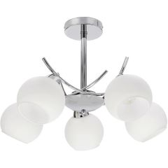 Candellux Amos 3534984 lampa podsufitowa 5x40 W biała-chrom