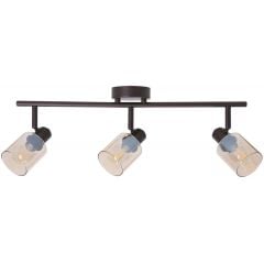 Candellux Agra 9325050 lampa podsufitowa 3x40 W czarna-bursztynowa