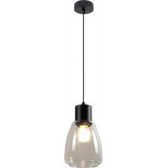 Candellux Moldo 3135066 lampa wisząca 1x40 W czarna-przezroczysta