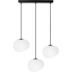 Candellux Stones 3335158 lampa wisząca 3x40 W biała-czarna