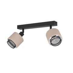 Eglo Rosley 43657 lampa podsufitowa 2x40 W czarna-beżowa
