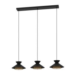 Eglo Grizedale 43886 lampa wisząca 3x40 W czarna-miedź