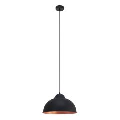 Eglo Truro 49247 lampa wisząca 1x60 W czarna-miedź