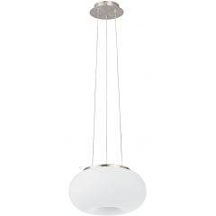 Eglo Optica 86814 lampa wisząca 2x60 W biała-nikiel