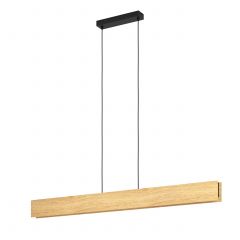 Eglo Anchorena 900388 lampa wisząca 1x35 W czarna-drewno
