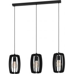 Eglo Bajazzara 900505 lampa wisząca 3x40 W czarna