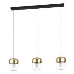 Eglo Maryvilla 900551 lampa wisząca 3x40 W przezroczysta-złota
