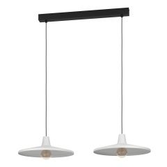 Eglo Miniere 900834 lampa wisząca 2x40 W biała-czarna