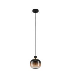 Eglo Oilella 99614 lampa wisząca 1x40 W czarna-brązowa