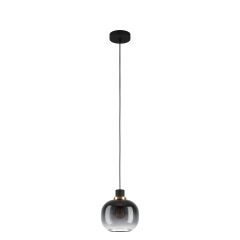 Eglo Oilella 99616 lampa wisząca 1x40 W czarna-szary/popielaty