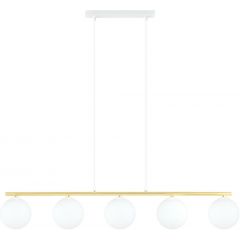 Emibig Allora 12555 lampa wisząca 5x10 W biała