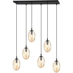 Emibig Astral 12676 lampa wisząca 6x10 W czarna