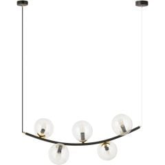 Emibig Ritz 12965 lampa wisząca 5x10 W czarna