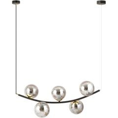 Emibig Ritz 12975 lampa wisząca 5x10 W czarna