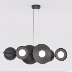 Emibig Volum 6 Black 14826 lampa wisząca 6x8 W czarna