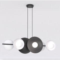 Emibig Volum 6 BL White 14846 lampa wisząca 6x8 W biała-czarna