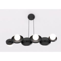 Emibig Model 6 Black 14866 lampa wisząca 6x8 W czarna